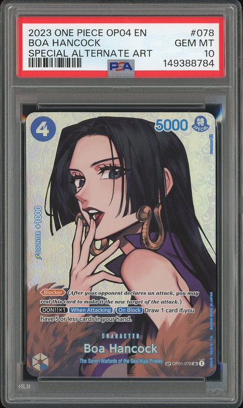 One Piece Boa Hancock #OP01-078 Romance Dawn SR PSA 10