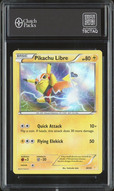 2016 Pokemon XY Trainer Kit: Pikachu Libre & Suicune Pikachu Libre #30/30 Holo