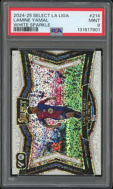 2024-25 Select La Liga Lamine Yamal #214 White Sparkle PSA 9