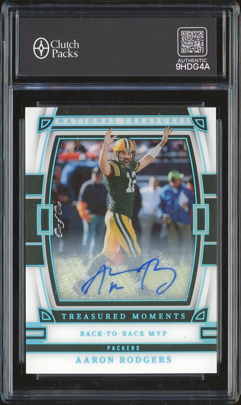 2022 Panini National Treasures Treasured Moments Aaron Rodgers #TM-ARO Autograph