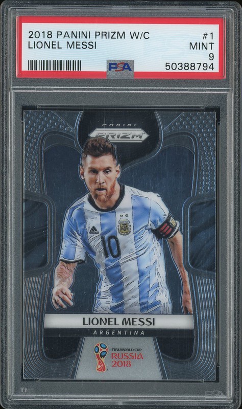 2018 Panini Prizm World Cup Lionel Messi #1 PSA 9