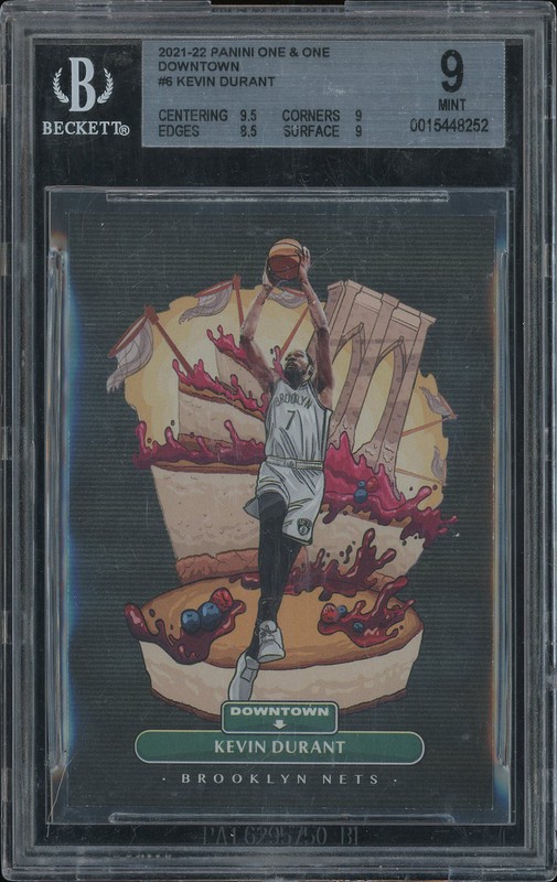 2021-22 Panini One & One Downtown Kevin Durant #6 BGS 9