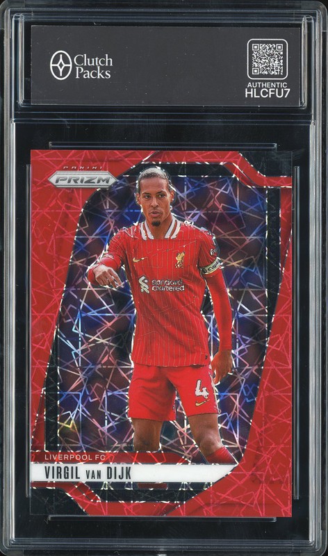 2024-25 Panini Prizm Virgil van Dijk #52 Red Lazer Prizm /49