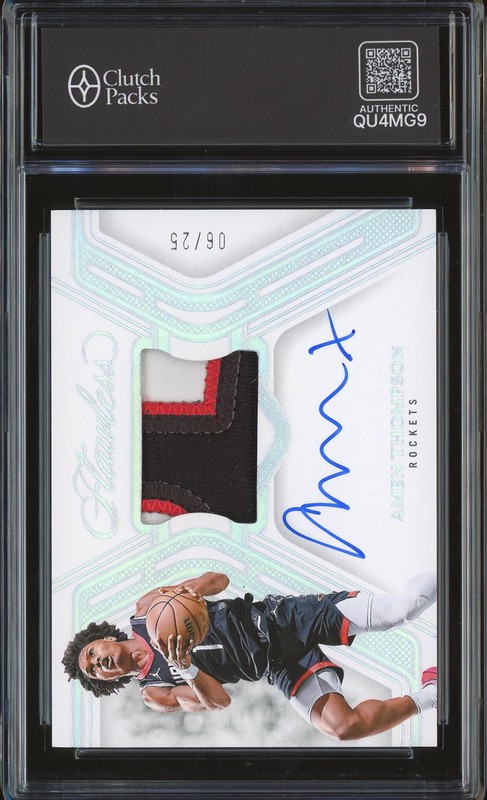 2024-25 Panini Flawless Signature Prime Materials Amen Thompson #SPM-ATR Autograph Patch /25