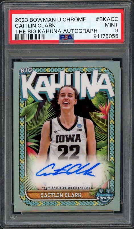 2023-24 Bowman U Chrome The Big Kahuna Autograph Caitlin Clark #BKA-CC /150 PSA 9