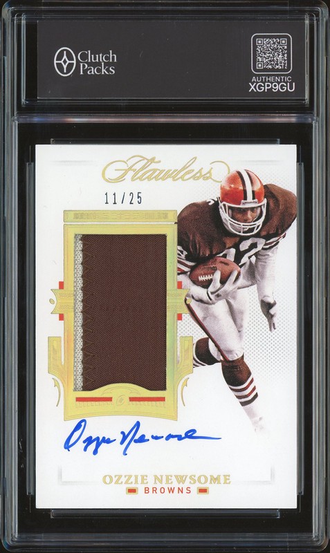 2021 Panini Flawless Patch Autographs Ozzie Newsome #PA-ONE /25