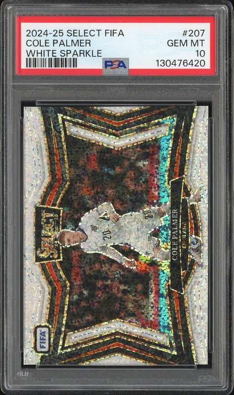 2024-25 Select FIFA Cole Palmer #207 White Sparkle PSA 10