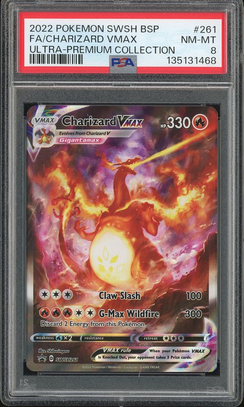 2022 Pokemon SWSH Black Star Promos Ultra-Premium Collection Charizard VMAX #SWSH261 PSA 8