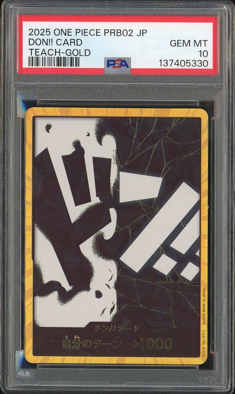 One Piece Teach #DON!! Card Premium Booster -The Best- Vol. 2 Gold PSA 10