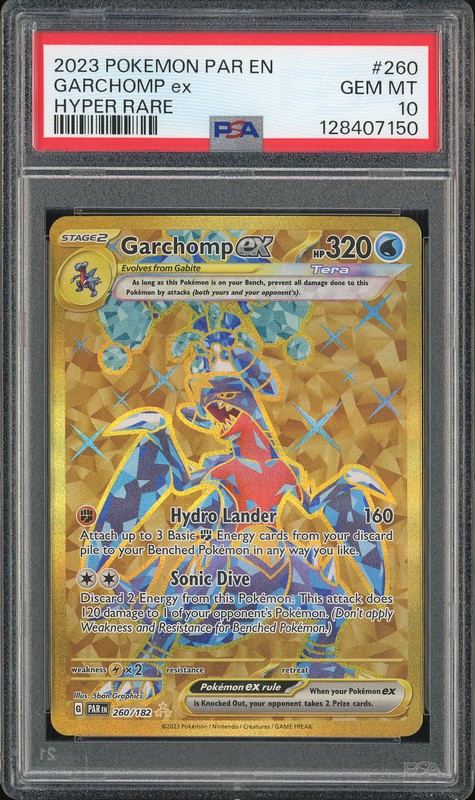 2023 Pokemon Paradox Rift Garchomp ex #260 Hyper Rare PSA 10