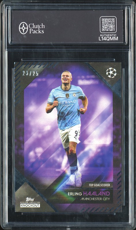 2025 Topps UEFA Club Competitions Knockout Top Goalscorer Erling Haaland /25