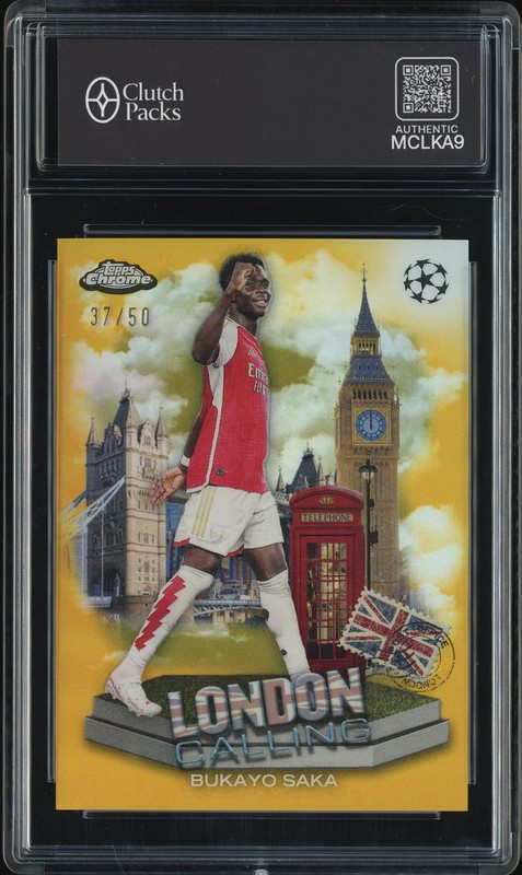 2024 Topps Chrome London Calling Bukayo Saka #LC-14 Gold /50
