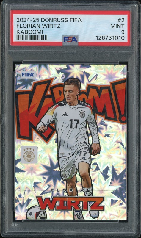 2024-25 Donruss FIFA Kaboom! Florian Wirtz #2 PSA 9