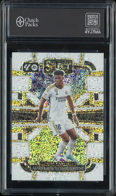2023-24 Panini Prizm La Liga Aurélien Tchouaméni #67 White Sparkle 
