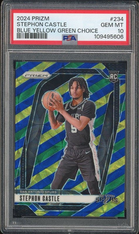 2024 Prizm Stephon Castle #234 Blue Yellow Green Choice PSA 10