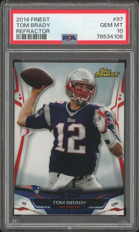 2014 Topps Finest Tom Brady #97 Refractor PSA 10