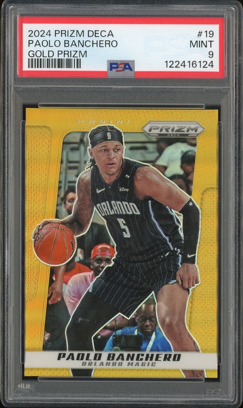 2024 Prizm Deca Paolo Banchero #19 Gold Prizm /10 PSA 9