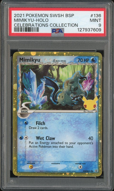 2021 Pokemon Celebrations Collection Mimikyu-Holo #SWSH136 PSA 9
