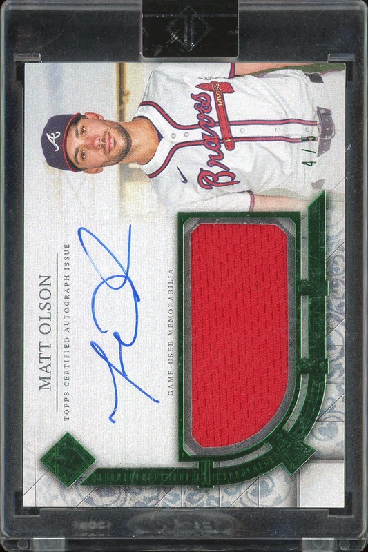 2024 Topps Transcendent Collection Autograph Relic Variation Matt Olson #TCAR-MO Emerald /5