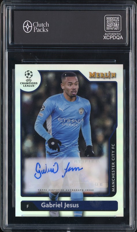 2021-22 Topps Merlin Chrome Autographs Gabriel Jesus #A-GJ Autograph