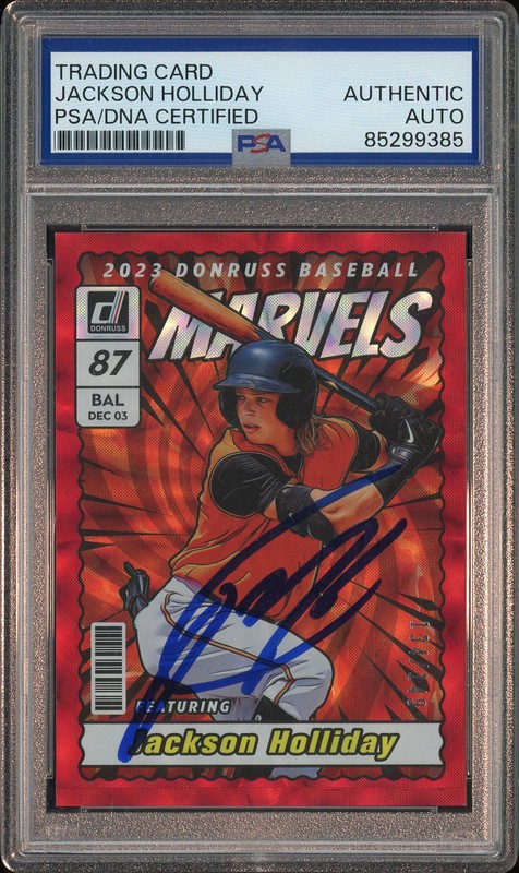 2023 Donruss Baseball Marvels Jackson Holliday #M3 Autograph PSA/DNA Authentic Auto