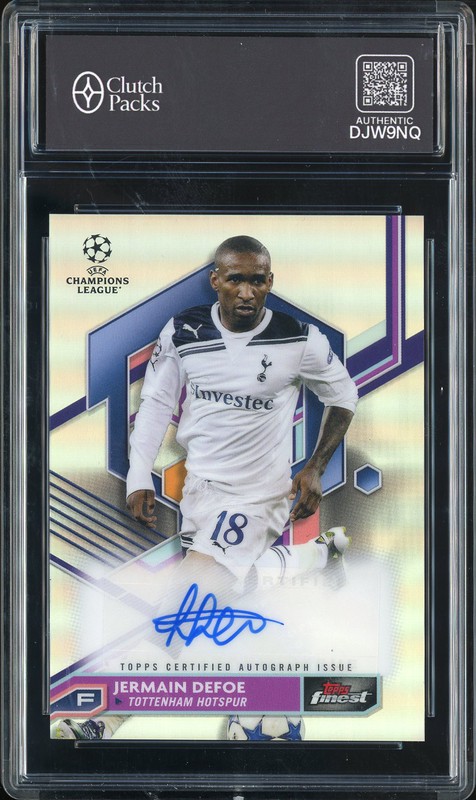 2022-23 Topps Finest UEFA Champions League Base Card Autograph Jermain Defoe #A-JD Refractor Autograph