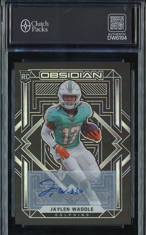 2021 Panini Obsidian Jaylen Waddle #113 Electric Etch Autograph /150