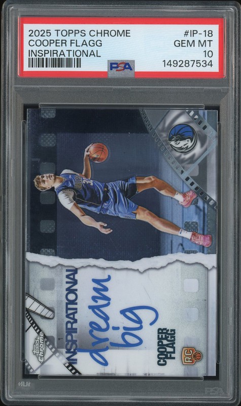 2025 Topps Chrome Inspirational Cooper Flagg #IP-18 PSA 10
