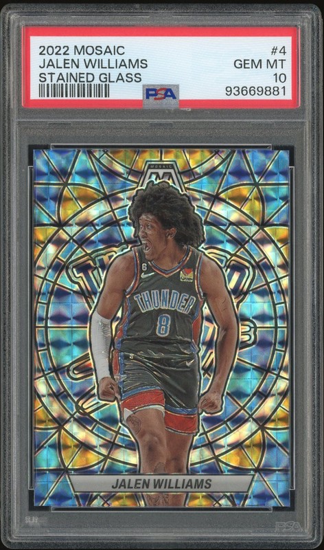 2022 Mosaic Stained Glass Jalen Williams #4 PSA 10