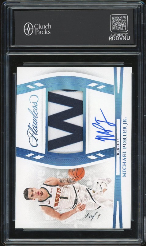 2023-24 Panini Flawless Horizontal Patch Autographs Michael Porter Jr. #HPA-MP /1