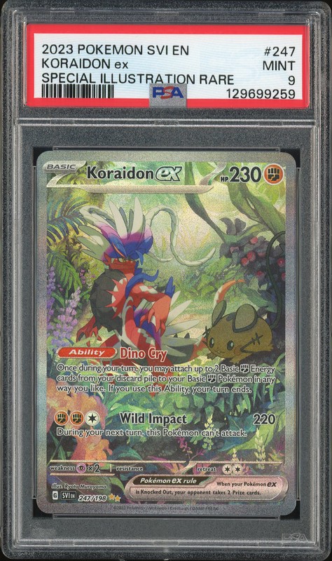 2023 Pokemon Scarlet & Violet Koraidon ex Special Illustration Rare #247 PSA 9