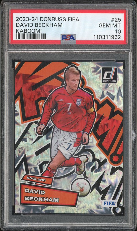 2023-24 Donruss FIFA Kaboom! David Beckham #25 PSA 10