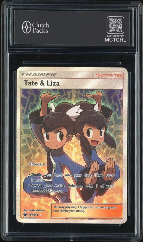 2018 Pokemon SM Celestial Storm Tate & Liza #166/168 Full Art