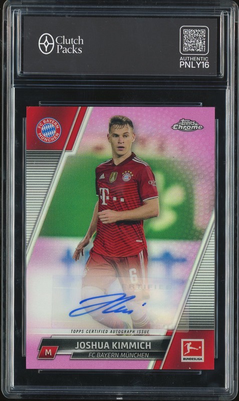 2021-22 Topps Chrome Bundesliga Joshua Kimmich #BCA-JK Pink Refractor Autograph /75