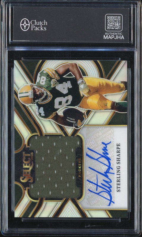 2025 Panini Prizm Jumbo Signature Swatches Sterling Sharpe #JSW-SSE Autograph Patch /199