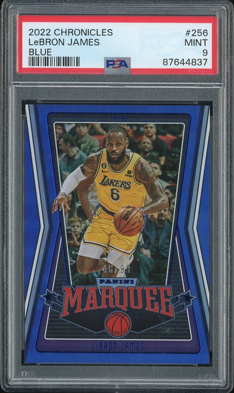 2022 Chronicles Marquee LeBron James #256 Blue /99 PSA 9