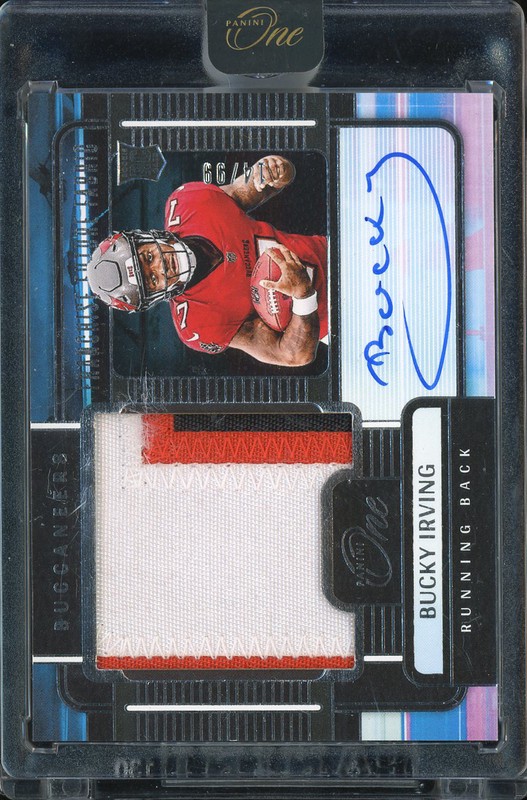 2024 Panini One Franchise Future Fabric Autographs Bucky Irving #89 Patch /99