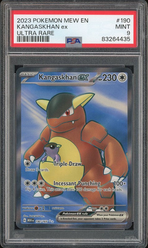 2023 Pokemon Mew EN Kangaskhan ex #190 Ultra Rare PSA 9