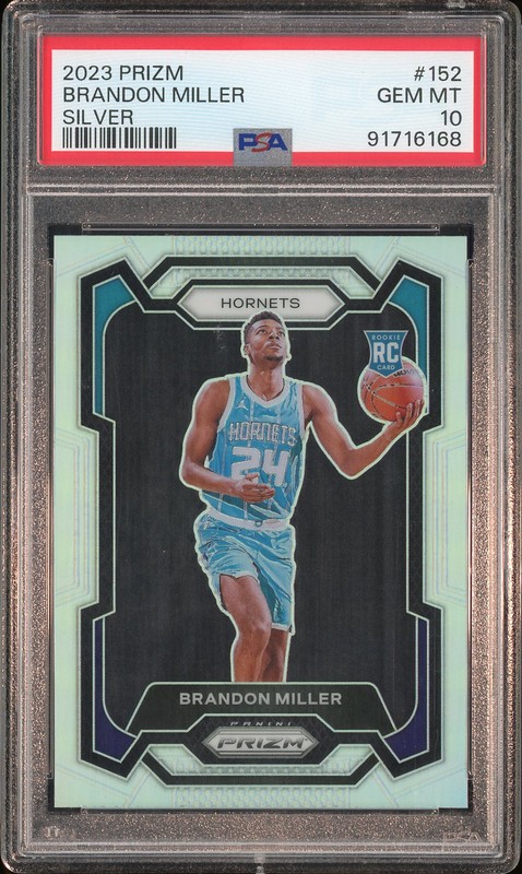 2023 Panini Prizm Brandon Miller #152 Silver PSA 10