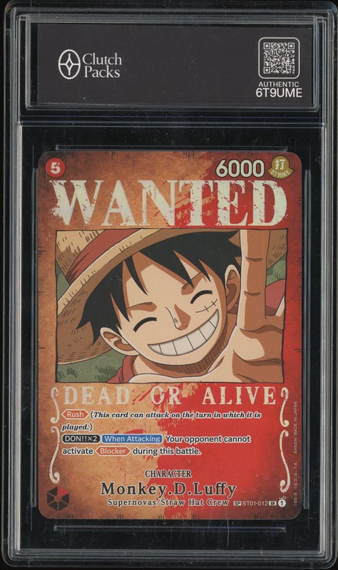 One Piece Monkey D. Luffy #ST01-012 Wanted SP OP03 Pillars of Strength