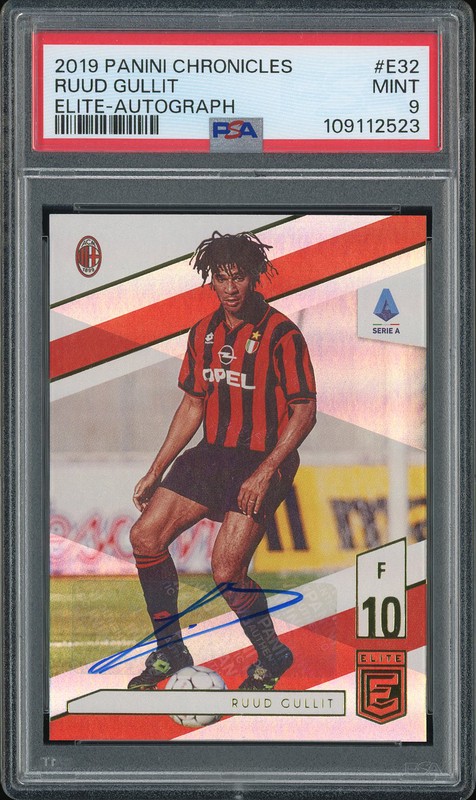 2019-20 Panini Chronicles Elite Ruud Gullit #E32 Autograph PSA 9