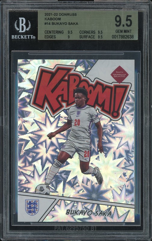 2021-22 Donruss Kaboom! Bukayo Saka #14 BGS 9.5