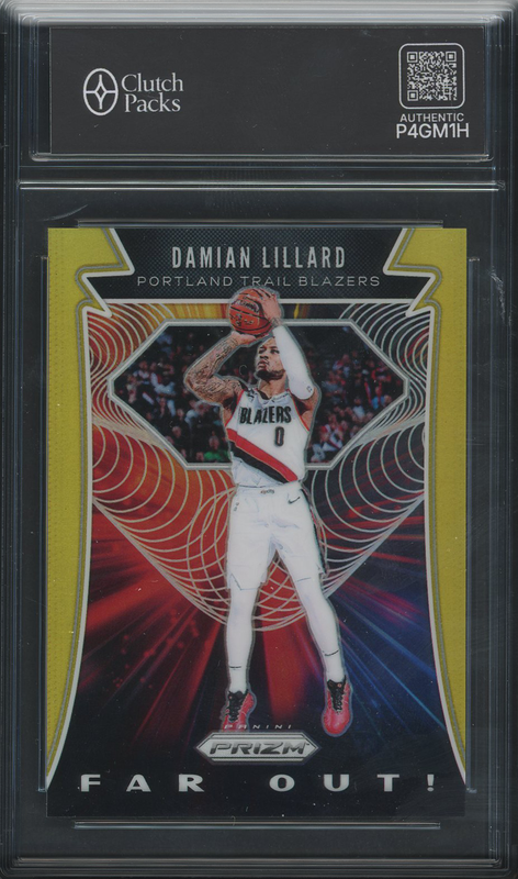 2019-20 Panini Prizm Far Out! Damian Lillard #15 Gold Prizm /10
