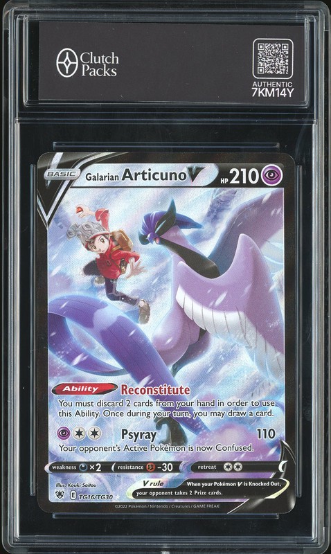 2022 Pokémon Silver Tempest Trainer Gallery Galarian Articuno V #TG16/TG30