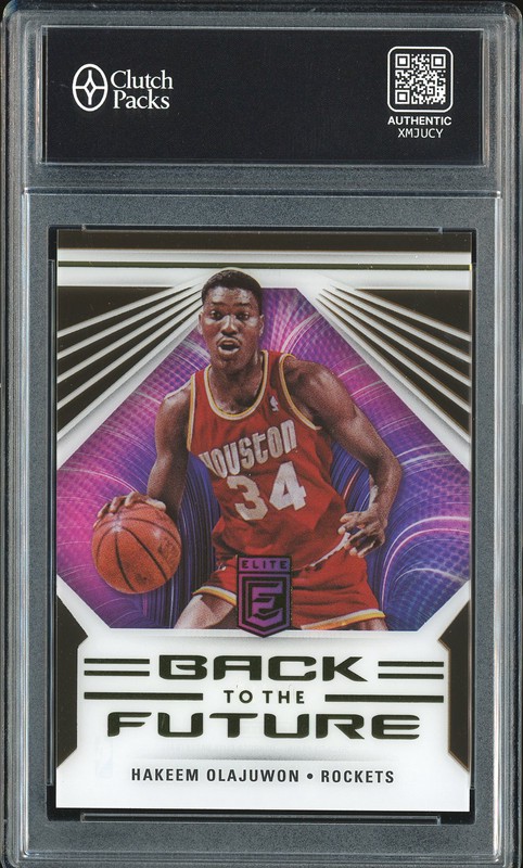 2022-23 Donruss Elite Back to the Future Hakeem Olajuwon #7 Gold /10