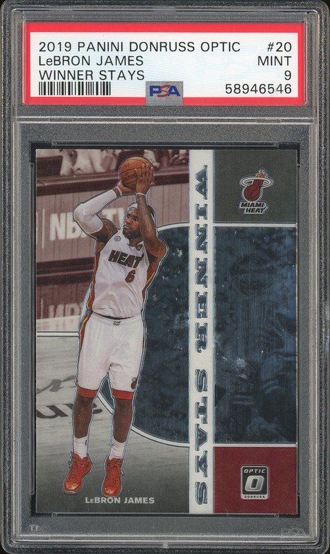 2019-20 Panini Donruss Optic Winner Stays LeBron James #20 PSA 9