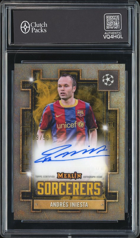 2025 Topps Merlin UEFA Club Competitions Andrés Iniesta #SA-AI Sorcerers Autograph /50
