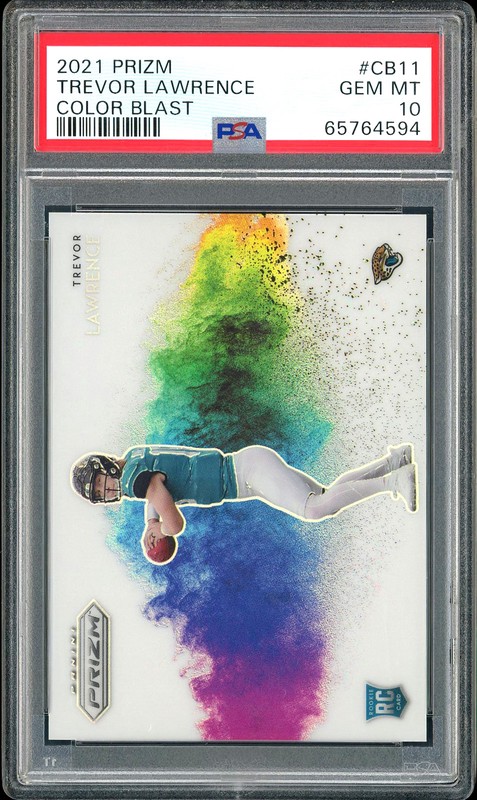 2021 Panini Prizm Color Blast Trevor Lawrence #CB11 PSA 10