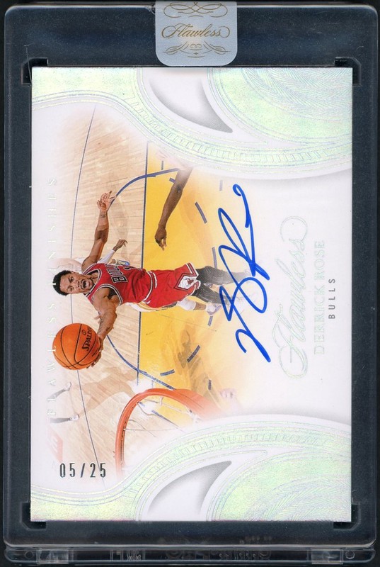 2024-25 Panini Flawless Derrick Rose #FF-DRB Flawless Finishes Autograph /25