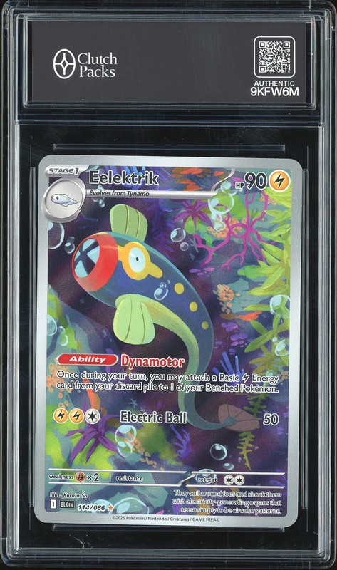 2025 Pokémon Black Bolt Eelektrik #114/086 Illustration Rare